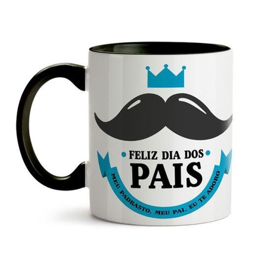 Imagem de Caneca Dia dos Pais Padrasto 05 Alça e Interior Preto