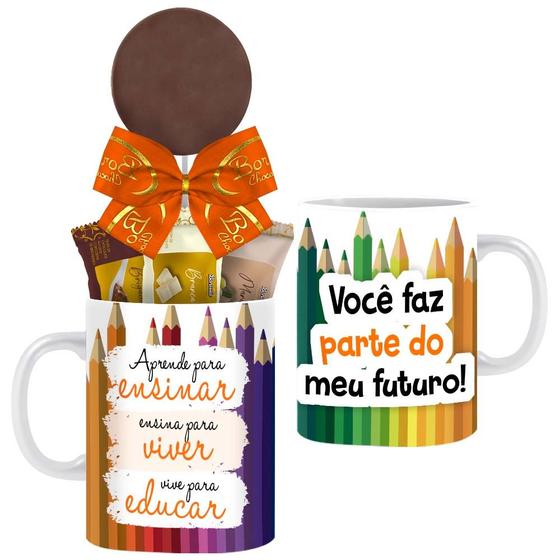 Imagem de Caneca Dia dos Professores com Chocolates Modelo 2 Borússia Chocolates
