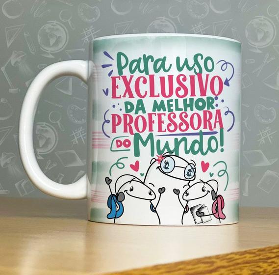 Imagem de Caneca Dia Dos Professores Flork Frases Divertidas Xícara Presente Professor Copo Professora