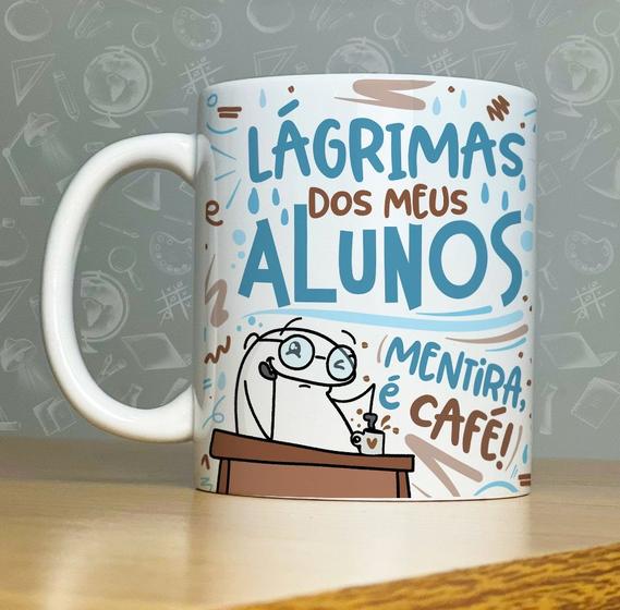 Imagem de Caneca Dia Dos Professores Flork Frases Divertidas Xícara Presente Professor Copo Professora