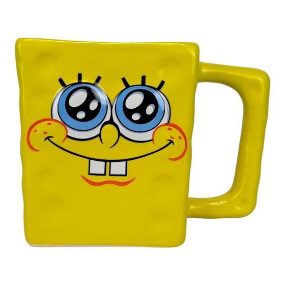 Imagem de Caneca Divertida De Porcelana Bob Esponja Calça Quadrada