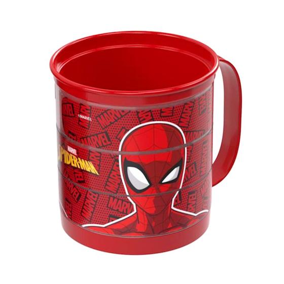 Imagem de Caneca Divertida do Homem Aranha 360ml Plasútil Infantil 1 unidade