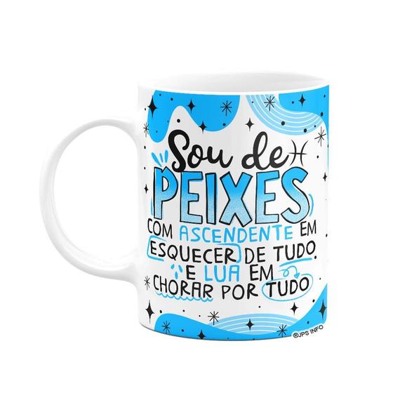 Imagem de Caneca Divertida Signos - Sou de Peixes - 325ml branca