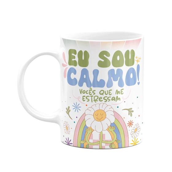 Imagem de Caneca Divertida Vibes - Eu sou calmo - branca