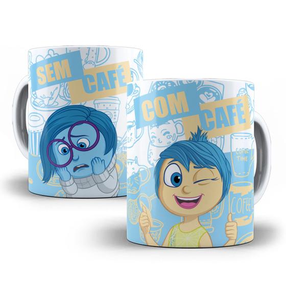 Imagem de Caneca Divertidamente Com Café Sem Café Personalizada Mod1