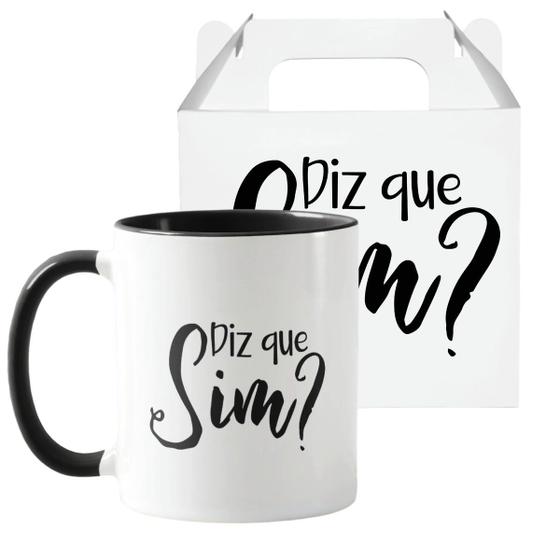 Imagem de Caneca Diz Que Sim Convite Padrinho De Casamento