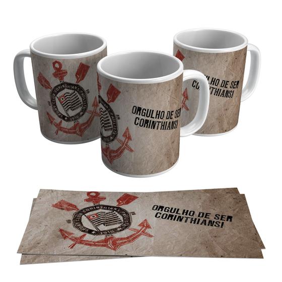 Imagem de Caneca Do Corintiano Orgulho Ser Corinthians Escudo 325ml