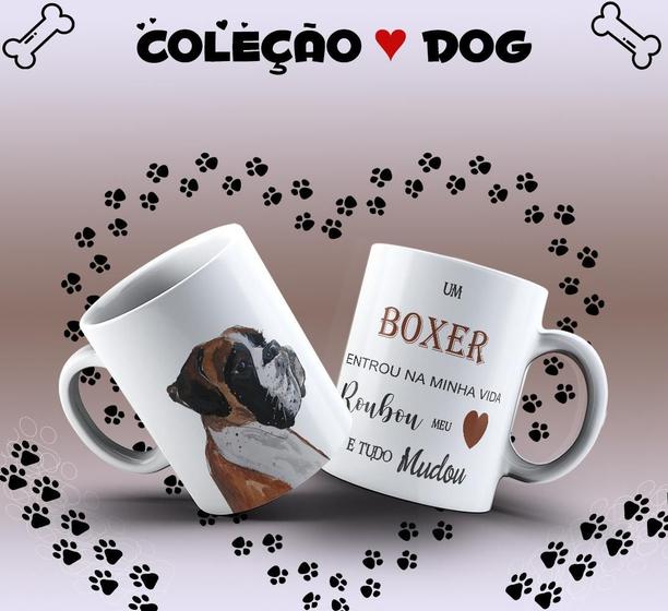 Imagem de Caneca Dog Boxer Presente Porcelana 325Ml