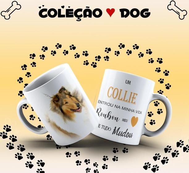 Imagem de Caneca Dog Collie Presente Porcelana 325Ml