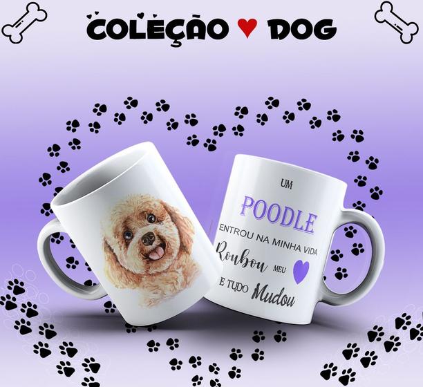 Imagem de Caneca Dog Poodle Presente Porcelana 325ml 2