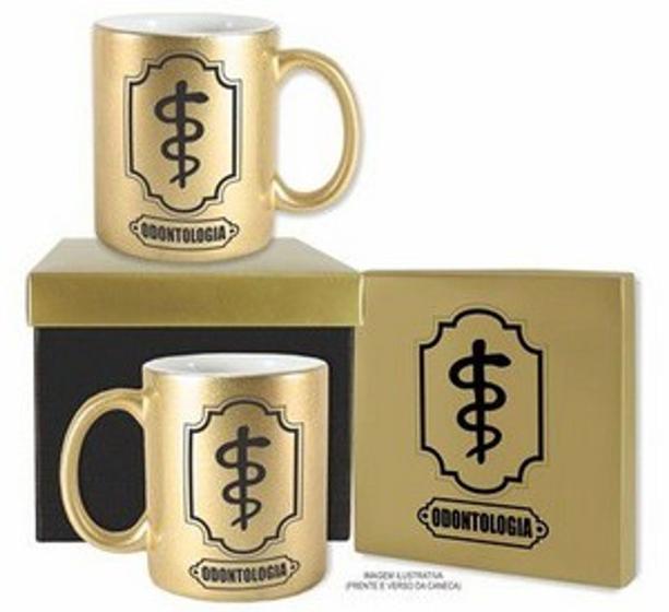 Imagem de Caneca Dourada Profissões Odontologia C1032