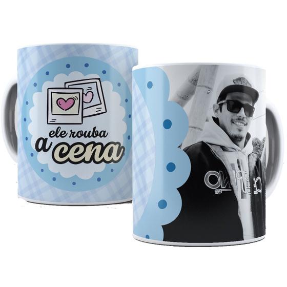 Imagem de Caneca ele rouba a cena presente com foto personalizada