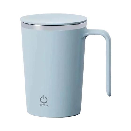 Imagem de Caneca Elétrica de Agitação para Café e Milkshake - Aço Inoxidável - Recarregável