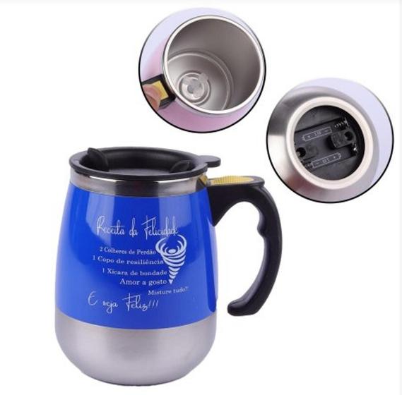 Imagem de Caneca Elétrica Misturadora de Bebidas 350ml Inox