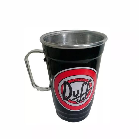 Imagem de Caneca Em Alumínio Térmica De Chopp Preta Cerveja Duff