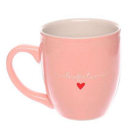 Imagem de Caneca em porcelana Lamour rosa 300 ml - Etilux