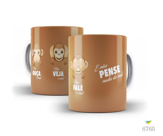 Imagem de Caneca Emoji, Não ouça o mal, não veja o mal, não fale o mal