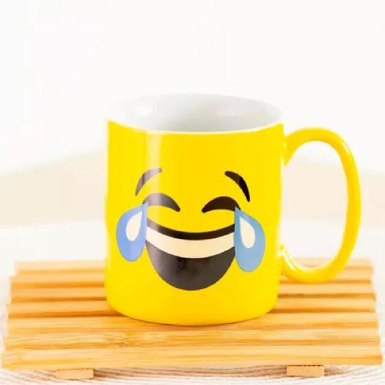 Imagem de Caneca Emoticon Emoji Amarela De Porcelana 300 ml Terramada