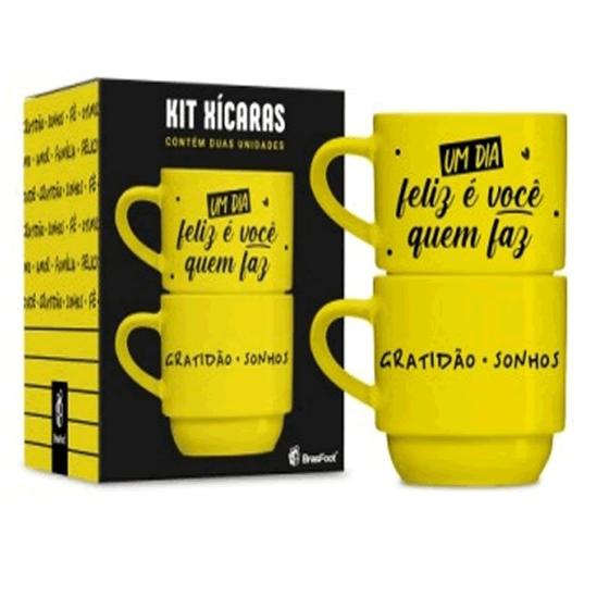 Imagem de Caneca empilhada dupla   dia feliz gratidao   13210