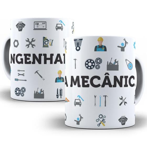 Imagem de Caneca engenharia mecânica presente profissão engenheiro