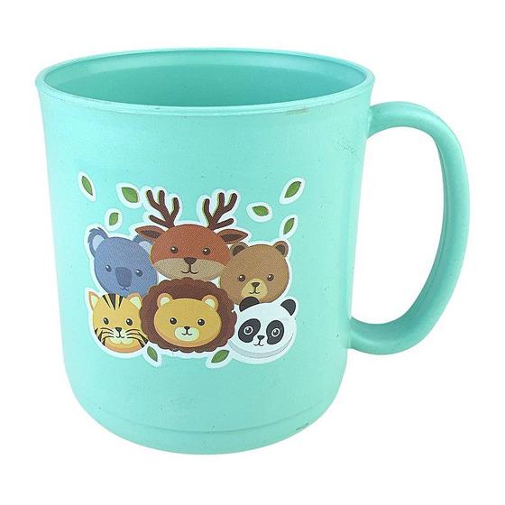 Imagem de Caneca Escolar de 400ml Decorada Verde