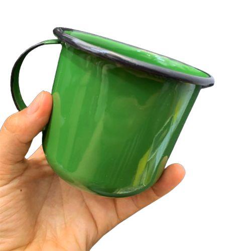 Imagem de Caneca esmaltada 160ml Tradicional cafezinho retrô colorida Produto Original