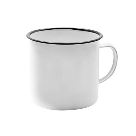 Imagem de Caneca Esmaltada Branca Lisa 10 Cm 650 Ml