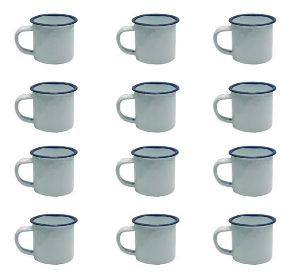 Imagem de Caneca Esmaltada Retro 350ml Vintage Jogo 100 Pcs