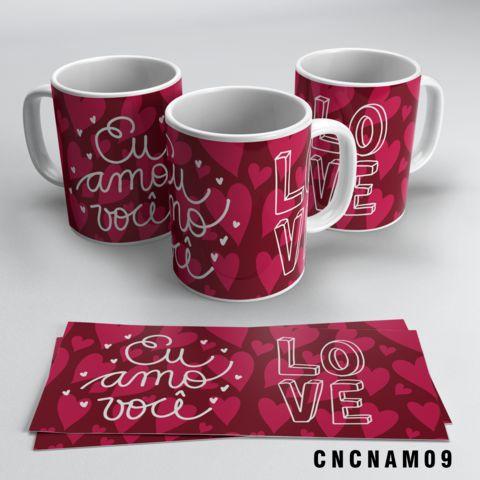 Imagem de Caneca Eu Amo Você LOVE Cerâmica 325ml