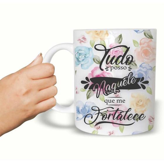 Imagem de Caneca Evangélica Tudo Posso Naquele Que Me Fortalece. . de Plástico Rígido