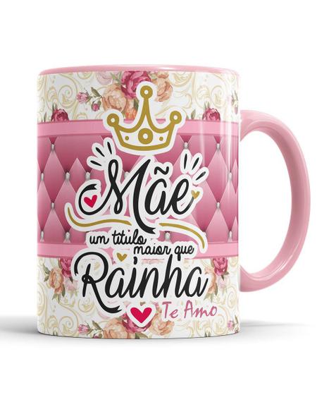 Imagem de Caneca Feliz Dia Das Mães - Rosa Alça e Interior