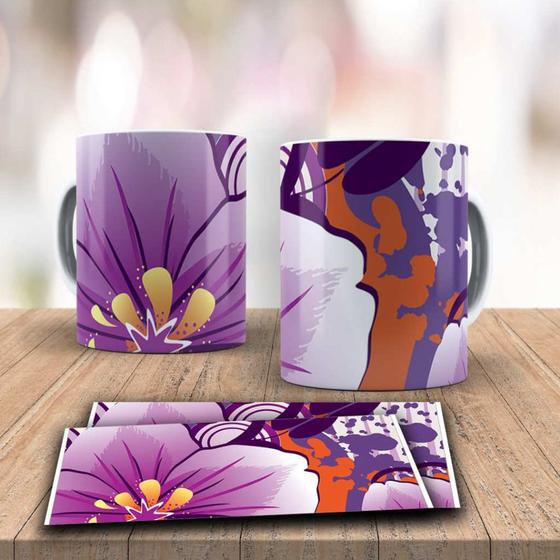 Imagem de Caneca Floral Flores Diversos Modelos Decoração Mãe Presente Especial PORCELANA MEGA OFERTA!