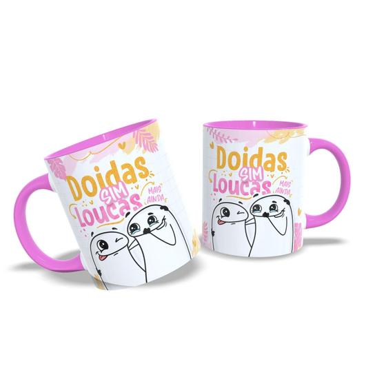 Imagem de Caneca Flork Doidas Sim Presente Porcelana 325Ml