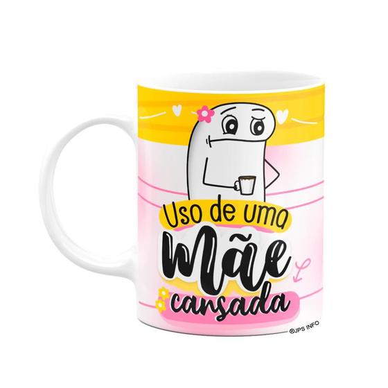 Imagem de Caneca Flork Mães - Uso de uma mãe cansada - Branca