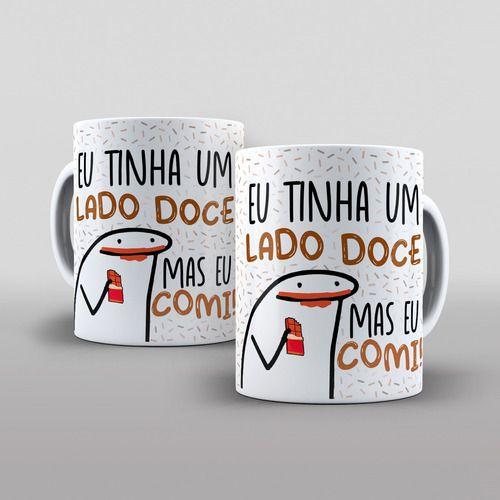 Imagem de Caneca Flork Meme Divertidas Eu Tinha Um Lado Doce Mas Comi