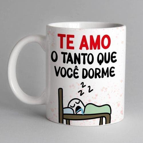 Imagem de Caneca Flork Meme Divertidas Te Amo O Tanto Que Vc Dorme