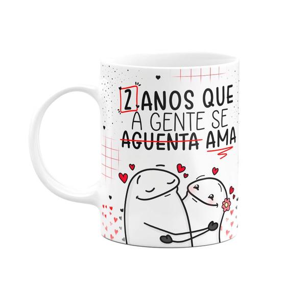 Imagem de Caneca Flork Namorados - 2 Anos que a gente se aguenta!