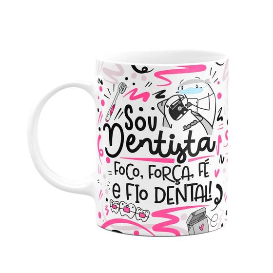 Imagem de Caneca Flork Profissões - Sou Dentista - Branca M2