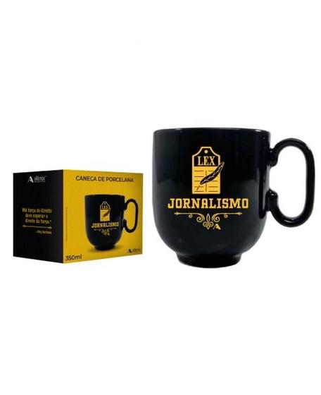 Imagem de Caneca Forma Preta Jornalismo 350 ML -  Allmix