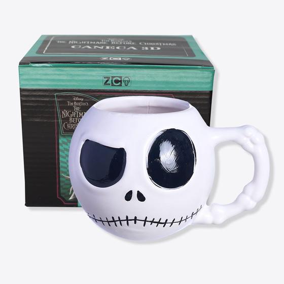 Imagem de Caneca formato 3d 450 ml jack skellington - zona criativa