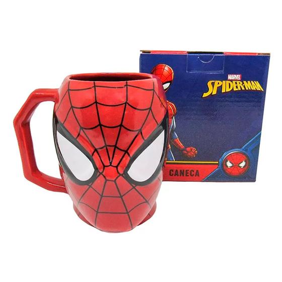 Imagem de Caneca formato 3d spider-man marvel 400ml