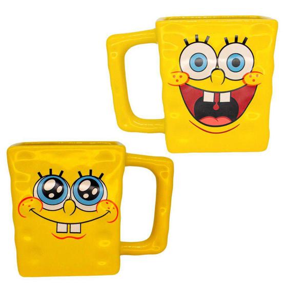 Imagem de Caneca Formato Bob Esponja 3D 450ml Oficial Nickelodeon - Zona Criativa