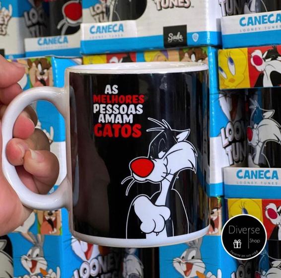 Imagem de Caneca Frajola - As Melhores Pessoas Amam Gatos - Looney Tunes