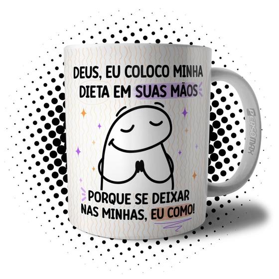 Imagem de Caneca Frase Dieta Bento Flork Meme Engraçado Divertida Humor KKK