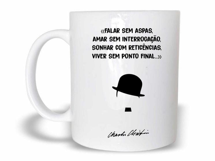 Imagem de Caneca Frases Charlie Chaplin 6 Polímero 325Ml