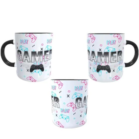 Imagem de Caneca Gamer Play Oficial Geek Vip
