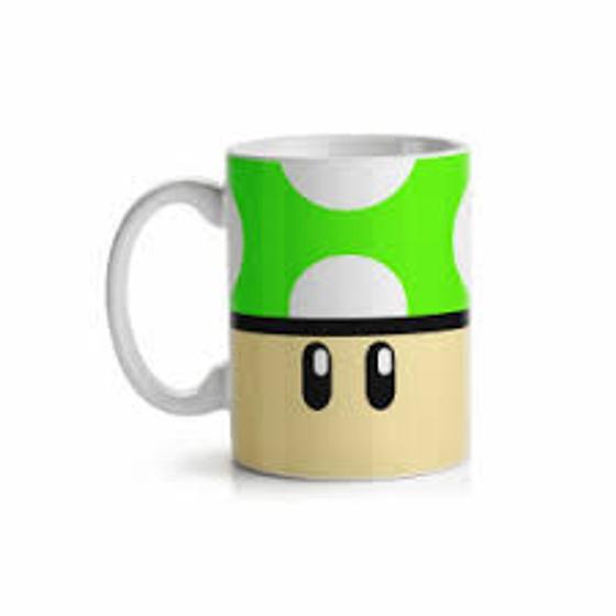 Imagem de Caneca Gamer Super Mario Bros Cogumelo Verde