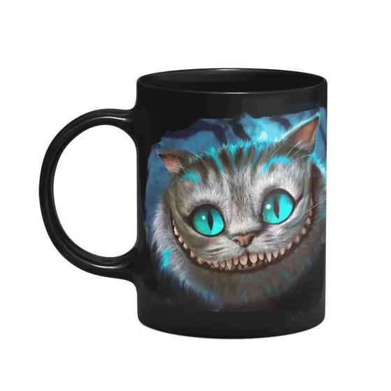 Imagem de Caneca Geek - Gato risonho - O segredo é sorrir - Preta