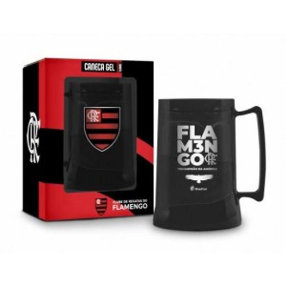 Imagem de Caneca gel 300ml - flamengo libertadores 1 - brasfoot