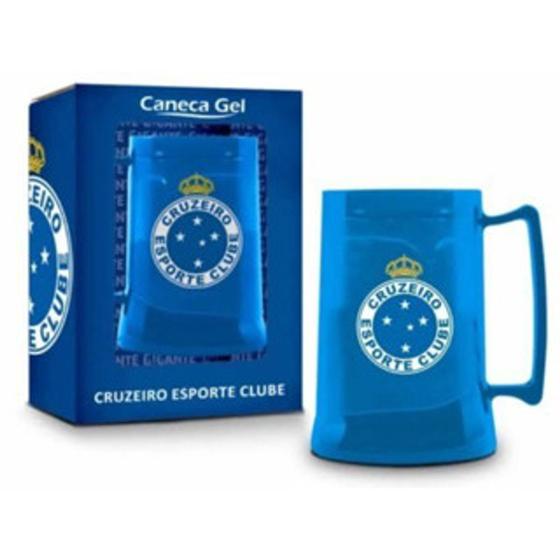 Imagem de Caneca Gel Cruzeiro Cabuloso Escudos Azul 300ml Licenciado